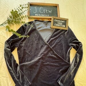 EUC + J. Crew Mercantile + Velvet Wrap Top